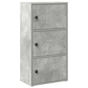 vidaXL Biblioth&egrave;que gris b&eacute;ton 40x24x77 cm bois d'ing&eacute;nierie