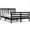 vidaXL Cadre de lit sans matelas noir 140x200 cm bois massif