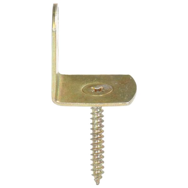 vidaXL Supports de panneau de clôture 24pcs Forme en L Métal galvanisé