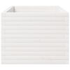 vidaXL Jardini&egrave;re blanc 90x60x49,5 cm bois de pin massif