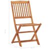 vidaXL Ensemble &agrave; manger pliable 5pcs Bois d'acacia solide