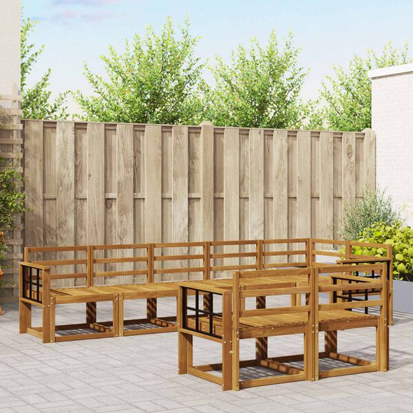 vidaXL Ensemble de canap&eacute;s d'ext&eacute;rieur 8 pcs Naturel