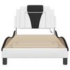 vidaXL Cadre de lit Viana avec LED sans matelas blanc et noir 90x200 cm