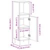 vidaXL Armoire de salle de bain ch&ecirc;ne artisanal 30x30x100 cm