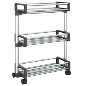 vidaXL Chariot de rangement 59x20x75 cm aluminium