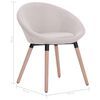 vidaXL Chaises &agrave; manger lot de 6 cr&egrave;me tissu