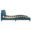 vidaXL Cadre de lit sans matelas Hanko bleu 200x200 cm velours