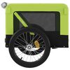 vidaXL Remorque de v&eacute;lo pour animaux de compagnie vert et noir