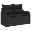 vidaXL Ensemble de canap&eacute; de jardin 8 pcs Noir Poly rotin