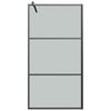 vidaXL Paroi de douche 115x195 cm Verre ESG fonc&eacute; Noir