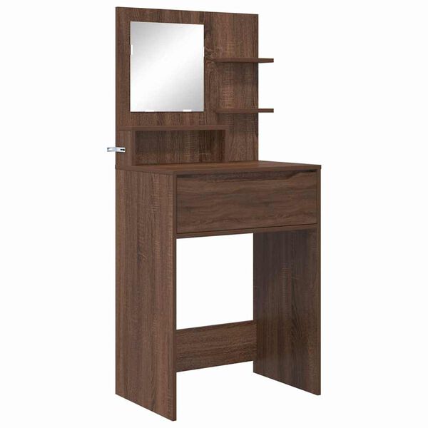 vidaXL Tables de maquillage pour chambre Ch&ecirc;ne brun 80 x 39,6 x 135 cm