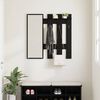 vidaXL Porte-manteau mural Montage mural Ch&ecirc;ne noir 100 x 10 x 100 cm