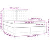vidaXL Sommier &agrave; lattes de lit matelas et LED Gris fonc&eacute; 180x200 cm