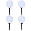 vidaXL 4 pcs Lampes d'all&eacute;e d'ext&eacute;rieur &agrave; LED 30 cm et piquet au sol