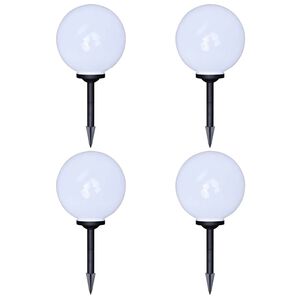 vidaXL 4 pcs Lampes d'all&eacute;e d'ext&eacute;rieur &agrave; LED 30 cm et piquet au sol
