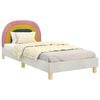 vidaXL Cadre de lit pour enfants avec t&ecirc;te de lit Cr&egrave;me 80 x 200 cm