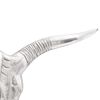 vidaXL Crâne de taureau Argenté 49 x 10 x 36 cm Aluminium