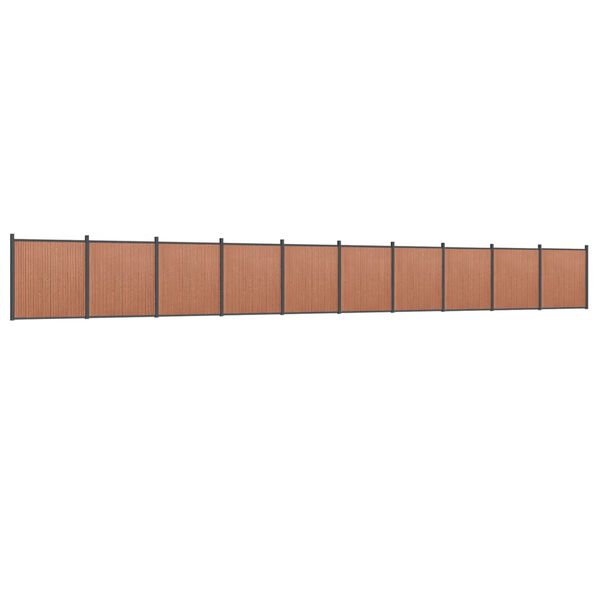 vidaXL Panneau de clôture marron 1737x186 cm WPC