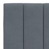 vidaXL Coussin de t&ecirc;te de lit Hanko gris fonc&eacute; 120 cm velours