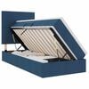 vidaXL Lit avec rangement et matelas Bleu 90 x 190 cm tissu