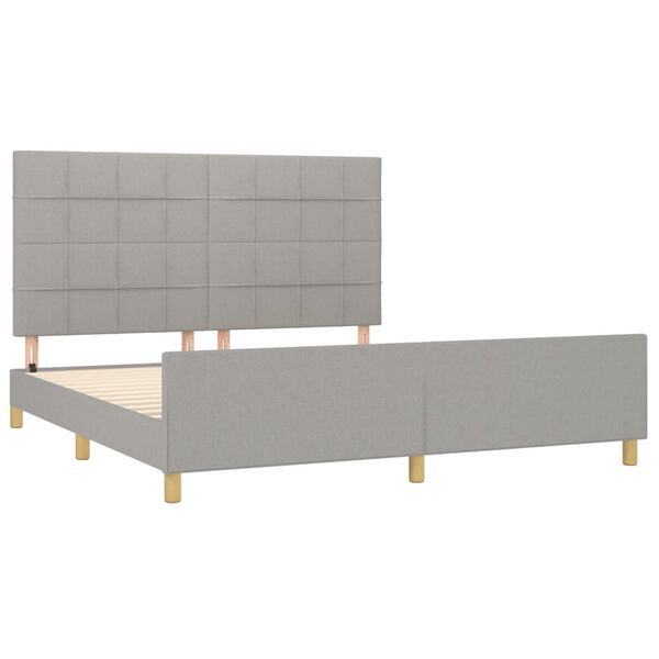 vidaXL Cadre de lit sans matelas gris clair 180x200 cm tissu