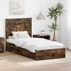 vidaXL Lit de Rangement Ch&ecirc;ne fum&eacute; 90 x 190 cm Bois d'ing&eacute;nierie