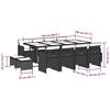 vidaXL Ensemble &agrave; manger de jardin et coussins 13 pcs beige