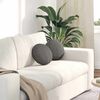 vidaXL Coussins de si&egrave;ge 2 pcs Gris clair &Oslash; 30 x 13 cm