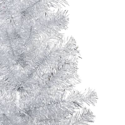 vidaXL Arbre de Noël artificiel pré-éclairé/boules argenté 210 cm PET