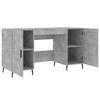 vidaXL Bureau gris béton 140x50x75 cm bois d'ingénierie
