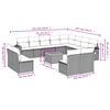 vidaXL Salon de jardin avec coussins 13 pcs gris r&eacute;sine tress&eacute;e