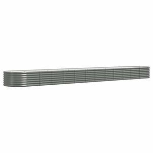 vidaXL Lit sur&eacute;lev&eacute; de jardin Acier galvanis&eacute; 512x80x36 cm gris