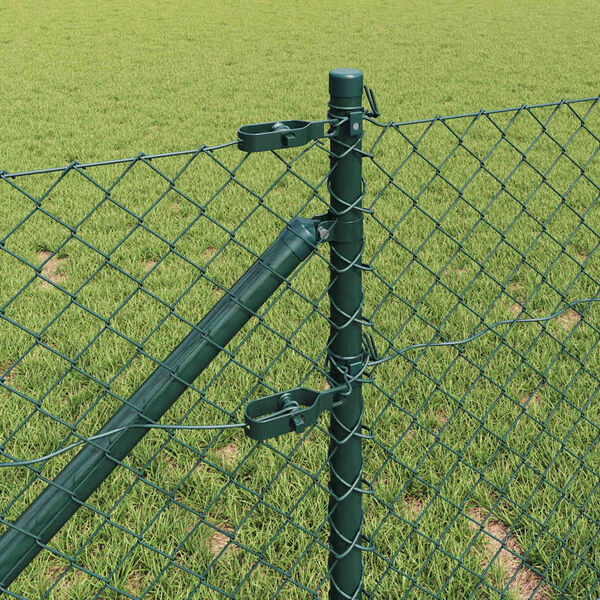 vidaXL Poteau de cl&ocirc;ture. Vert 10 x 0,4 m (treillis de 60 x 60 mm)