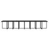 vidaXL Ensemble &agrave; manger de jardin 21pcs coussins noir r&eacute;sine tress&eacute;e