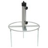 vidaXL Base de parasol avec piquets de sol &Oslash;38/48 mm argent&eacute; acier