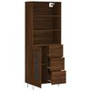 vidaXL Buffet haut Ch&ecirc;ne marron 69,5x34x180 cm Bois d'ing&eacute;nierie