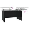 vidaXL Table basse noir 80x50x42,5 cm bois d'ing&eacute;nierie
