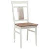vidaXL Chaise de salle &agrave; manger 2 pcs Blanc et Naturel