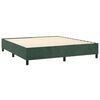 vidaXL Sommier &agrave; lattes de lit et matelas Vert fonc&eacute; 160x200cm Velours