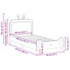 vidaXL Cadre de lit pour enfants avec t&ecirc;te de lit Rose 90 x 200 cm PU