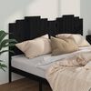vidaXL T&ecirc;te de lit Noir 206x4x110 cm Bois massif de pin