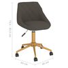 vidaXL Chaises pivotantes &agrave; manger lot de 4 gris fonc&eacute; velours