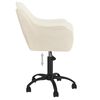 vidaXL Chaises &agrave; manger pivotantes lot de 4 Cr&egrave;me Velours