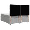 vidaXL Sommier &agrave; lattes de lit avec matelas Gris clair 180x200cm Tissu