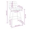 vidaXL Tabourets de bar lot de 2 gris clair velours