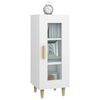 vidaXL Buffet Blanc brillant 34,5x34x90 cm Bois d'ing&eacute;nierie