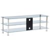 vidaXL Meuble TV transparent 120x40x40 cm verre tremp&eacute;