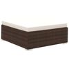 vidaXL Salon de jardin 6 pcs avec coussins R&eacute;sine tress&eacute;e Marron