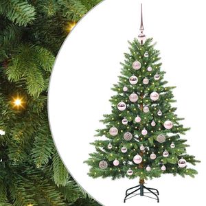 vidaXL Sapin de No&euml;l artificiel avec 150 LED Vert 120 cm PE et PVC