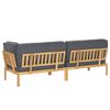 vidaXL Ensemble de Canap&eacute;s Uni 3 pcs Anthracite Bois d'Acacia Massif